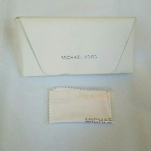 Michael Kors White Glasses Case